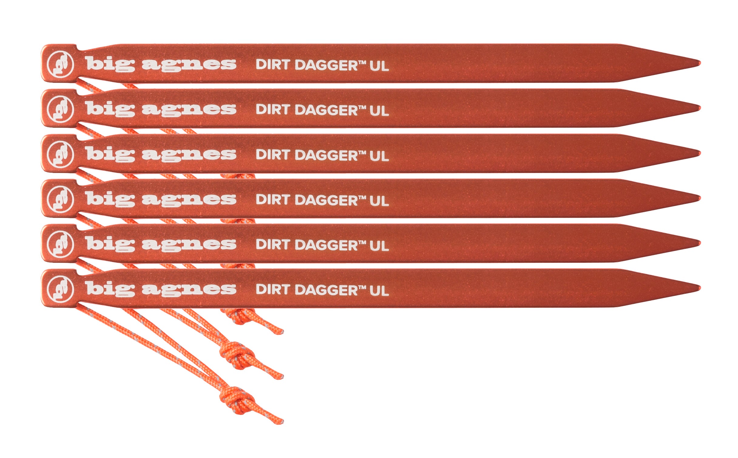 Dirt Dagger 15 cm Tent Stakes Orange One Size