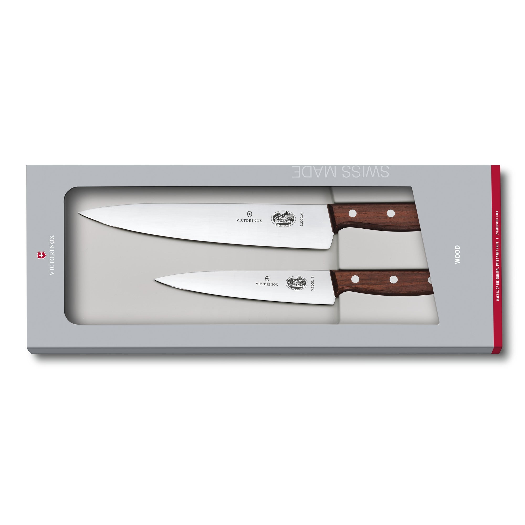 Köksknivsset, 22 cm kockkniv och 15 cm kockkniv Wood One Size