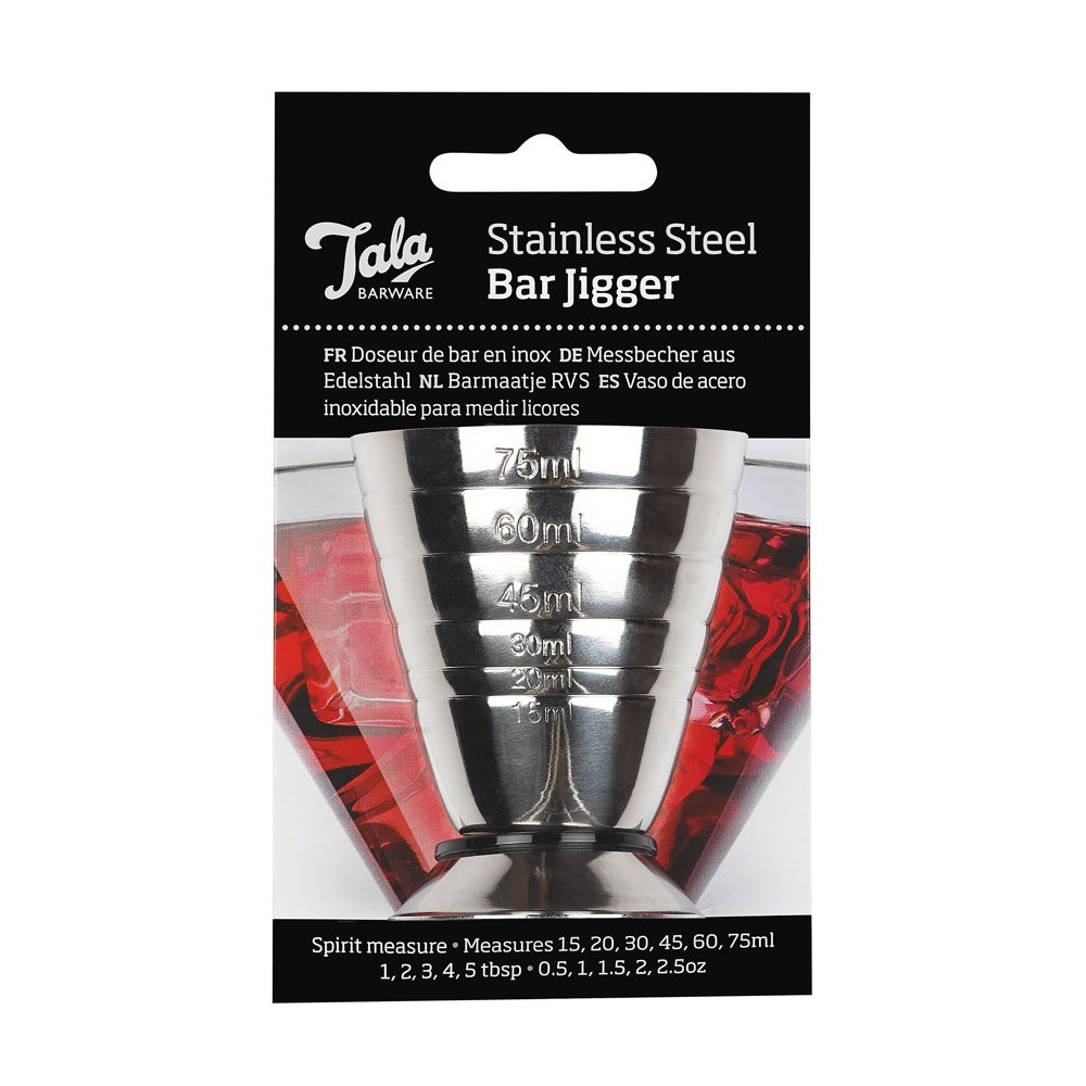 Tala Bar Measure  15, 20, 30 45 and 75 ml Black One Size