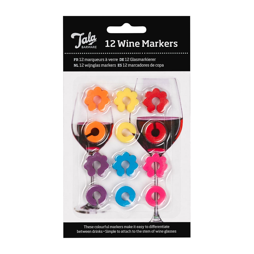 Tala Bar Vinglasmärkare 12-pack Mixed colors One Size