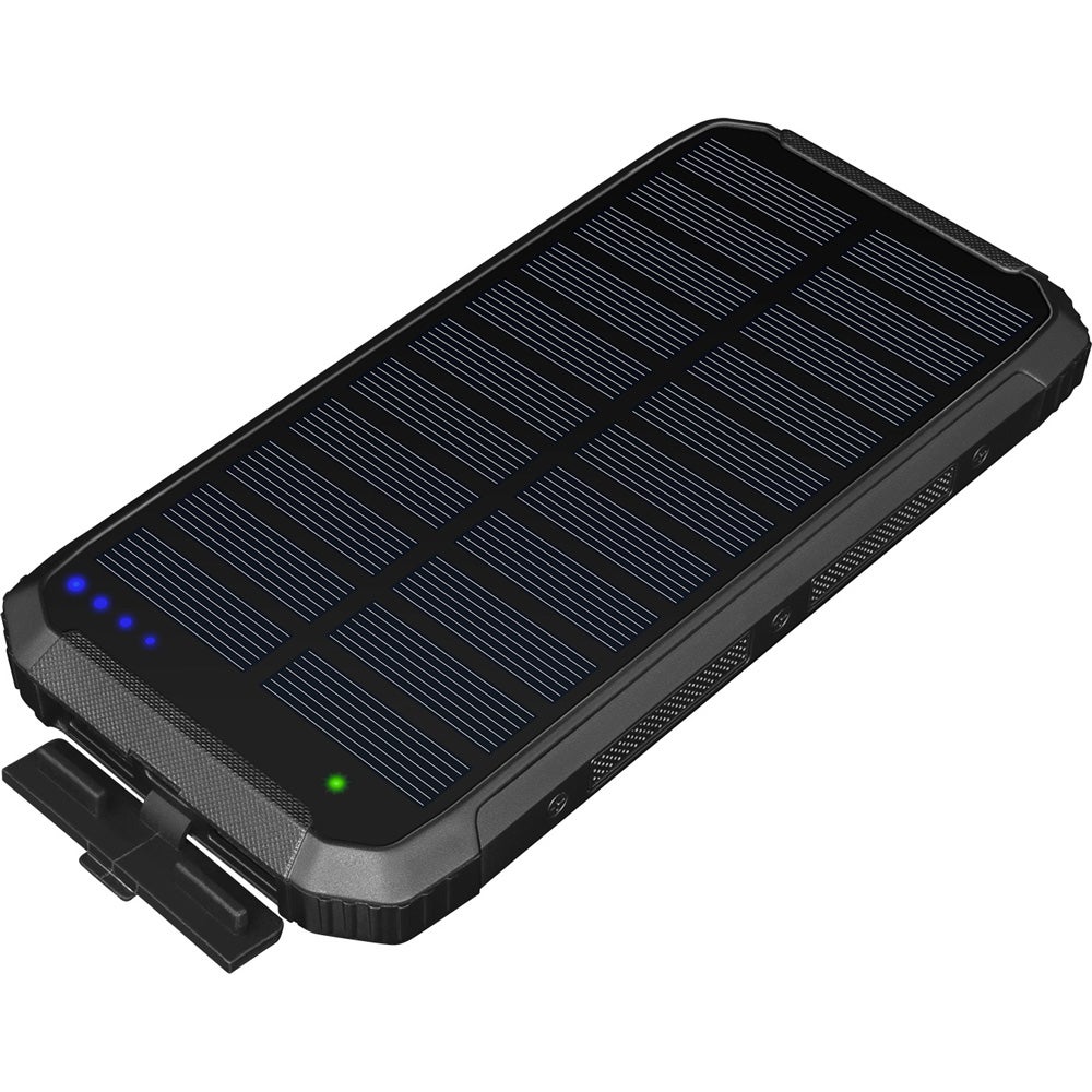 Power bank med solceller 10000 mAh Black One Size