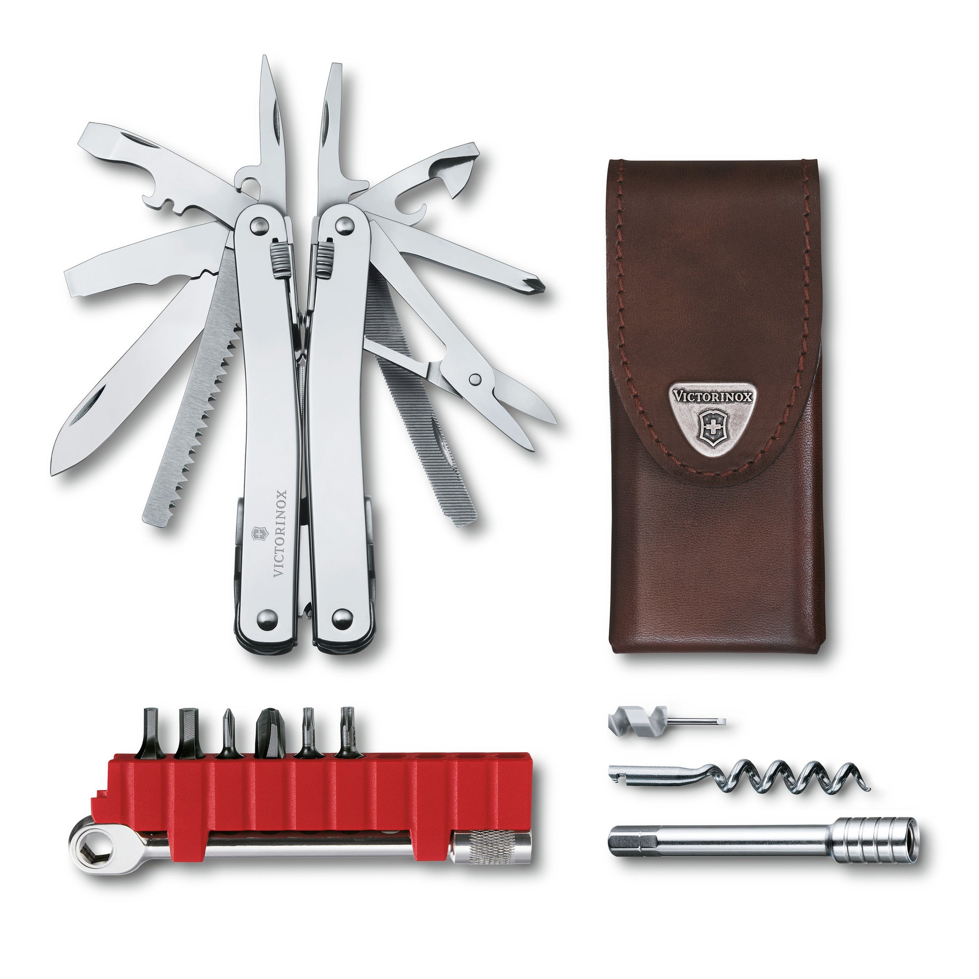 Swiss Tool Spirit X Plus Ratchet Leather Pouch Steel One Size
