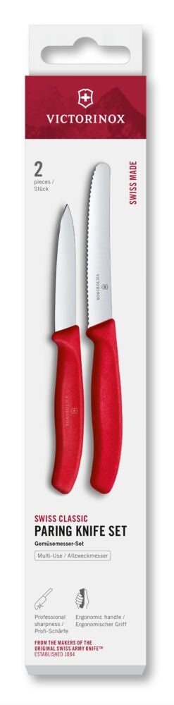 Swiss Classic, paring knife set, 2pcs Red One Size
