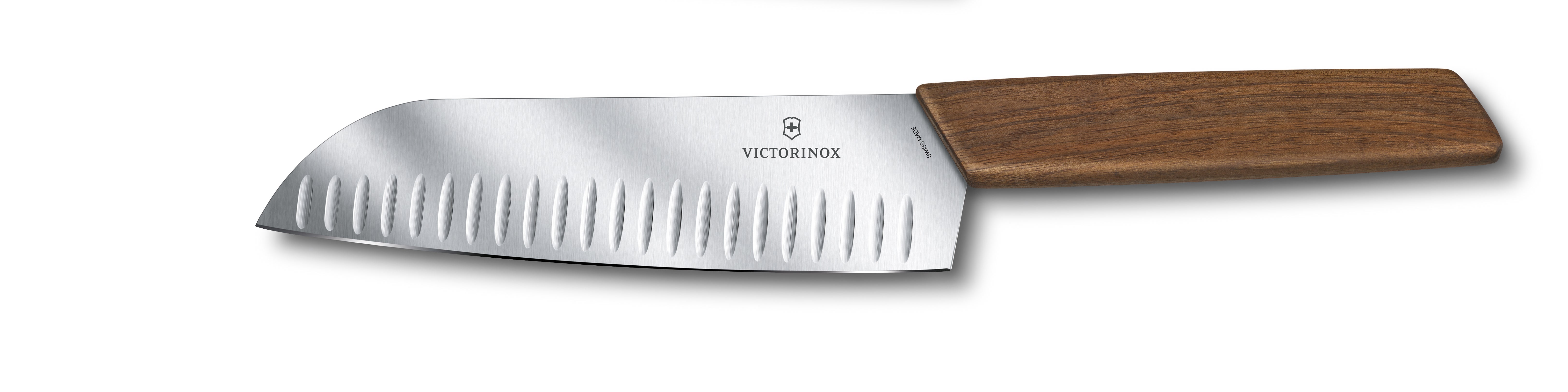 Swiss Modern Santoku Knife, 17 cm Wood One Size