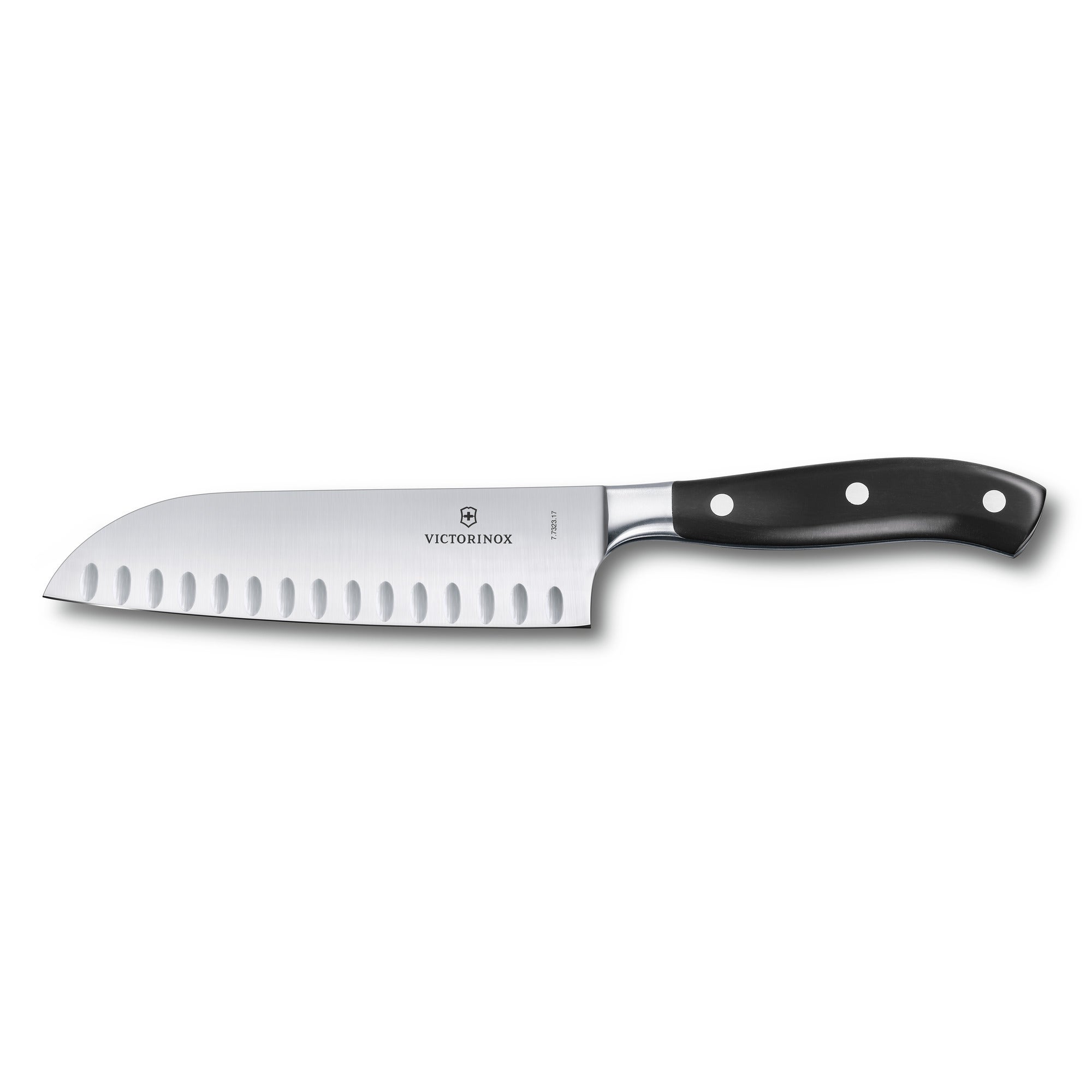 Santoku kniv med räfflor smidd i presentask, Grand Black One Size