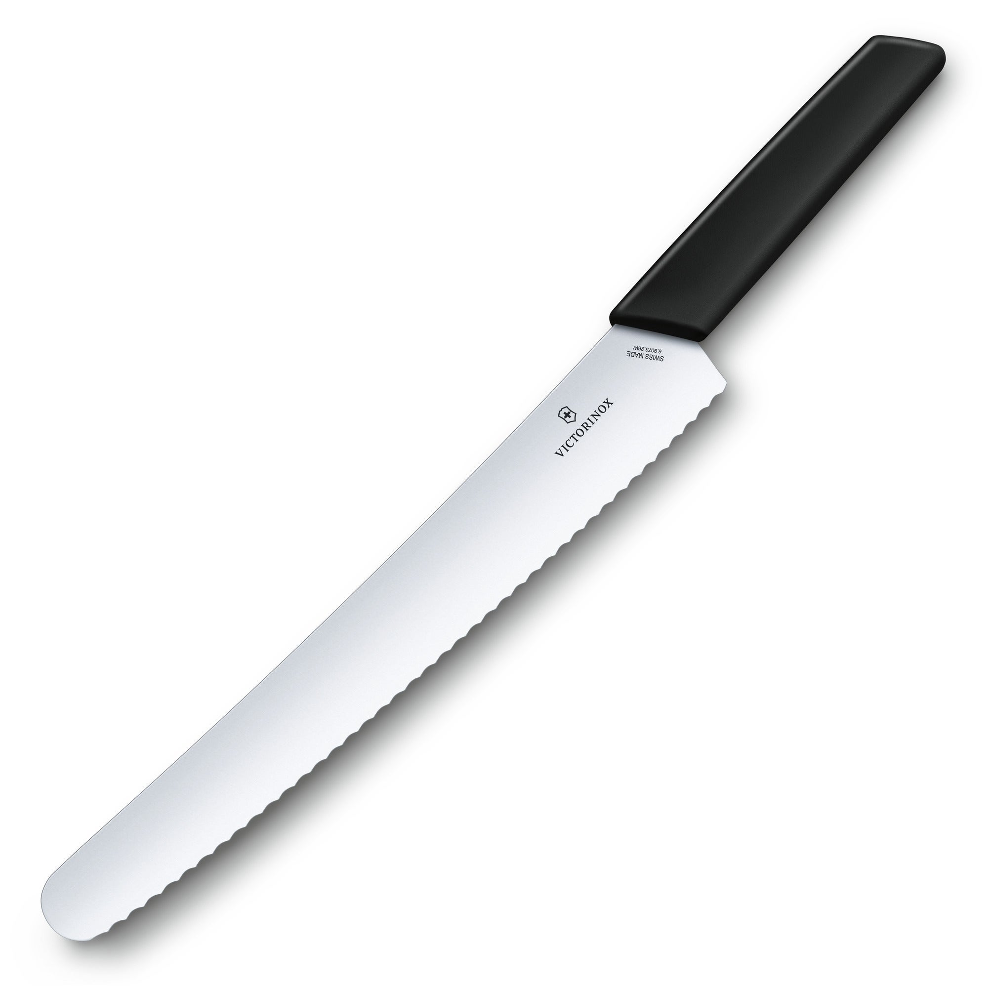 Bread-and pastry knife wavy, 26 cm Black One Size