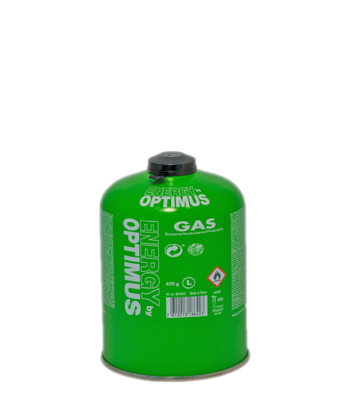 Gas canister 450 g (butan, propan, isobutan) Green One Size