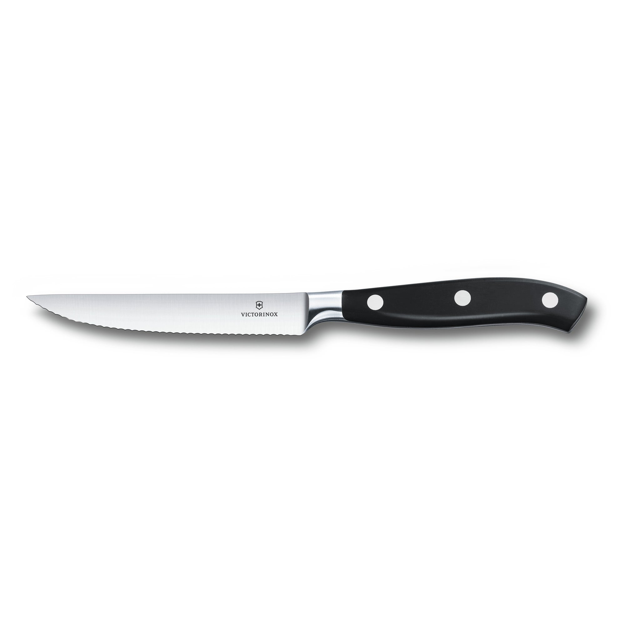 Stek- & tomatkniv, smidd vågig Black One Size