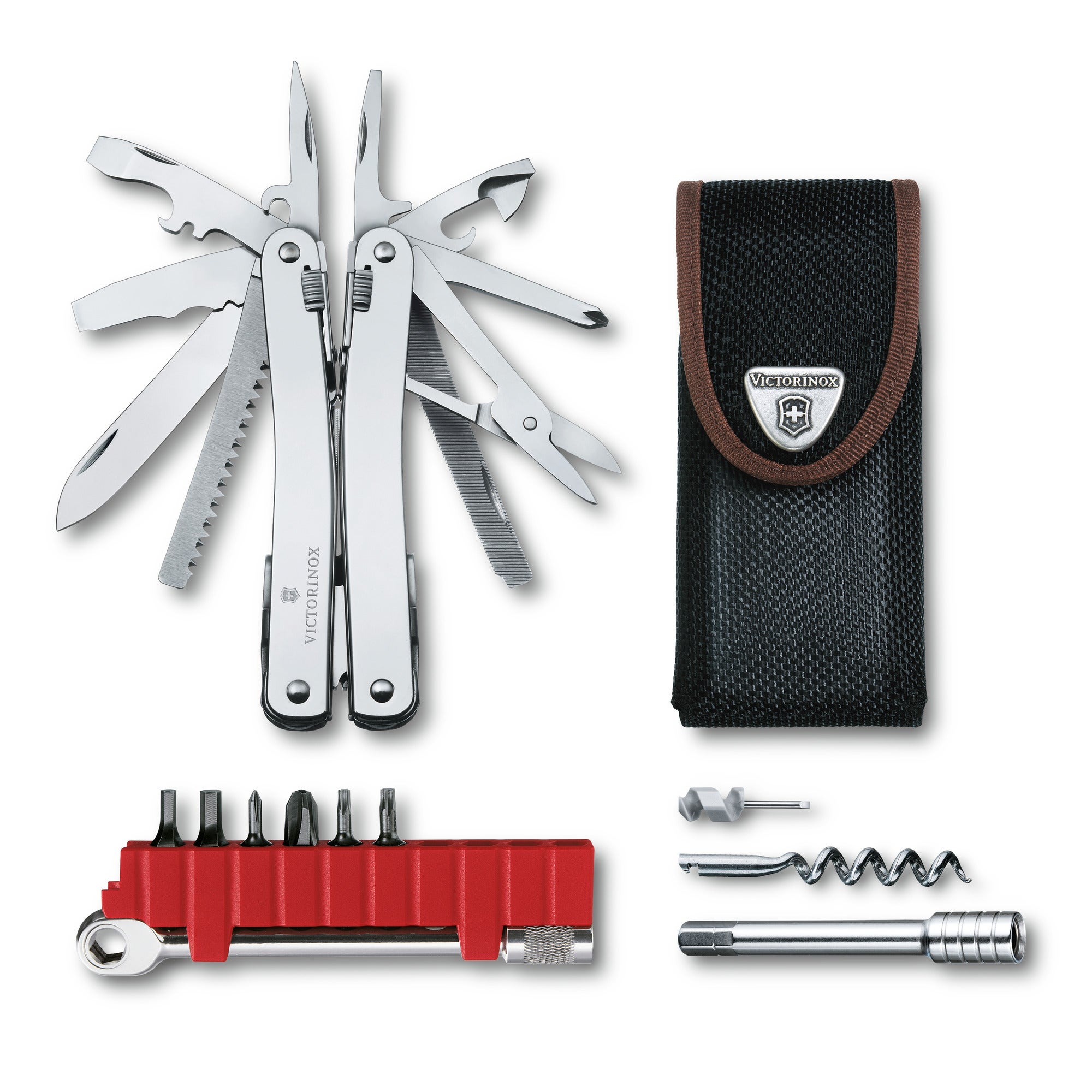 Swiss Tool Spirit X Plus Ratchet with Nylon Pouch Steel One Size