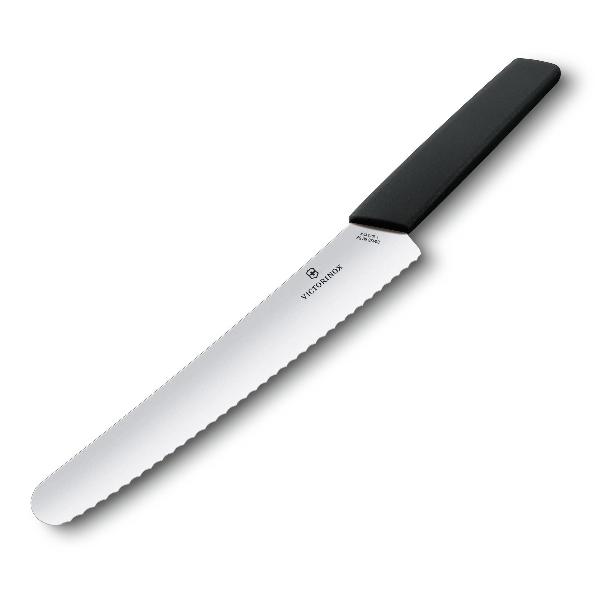 Bread and Pastry Knife, wavy edge, 22 cm Black One Size