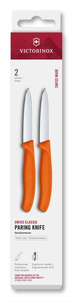 Swiss Classic, paring knife 2pcs Orange One Size
