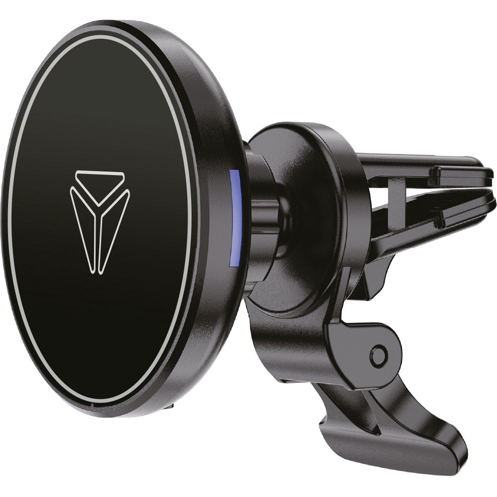 Magnetisk mobilhållare & trådlös laddare Black One Size