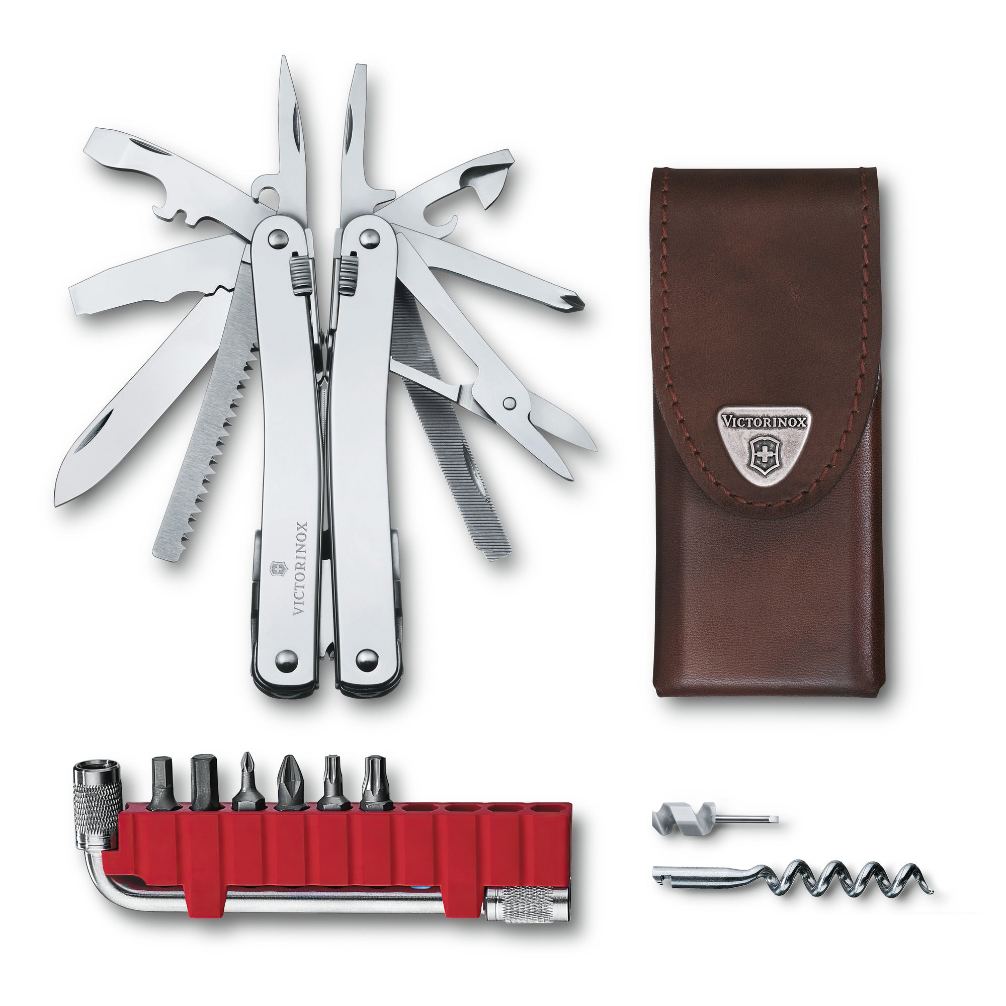 Swiss Tool Spirit X Plus with Leather Pouch Steel One Size