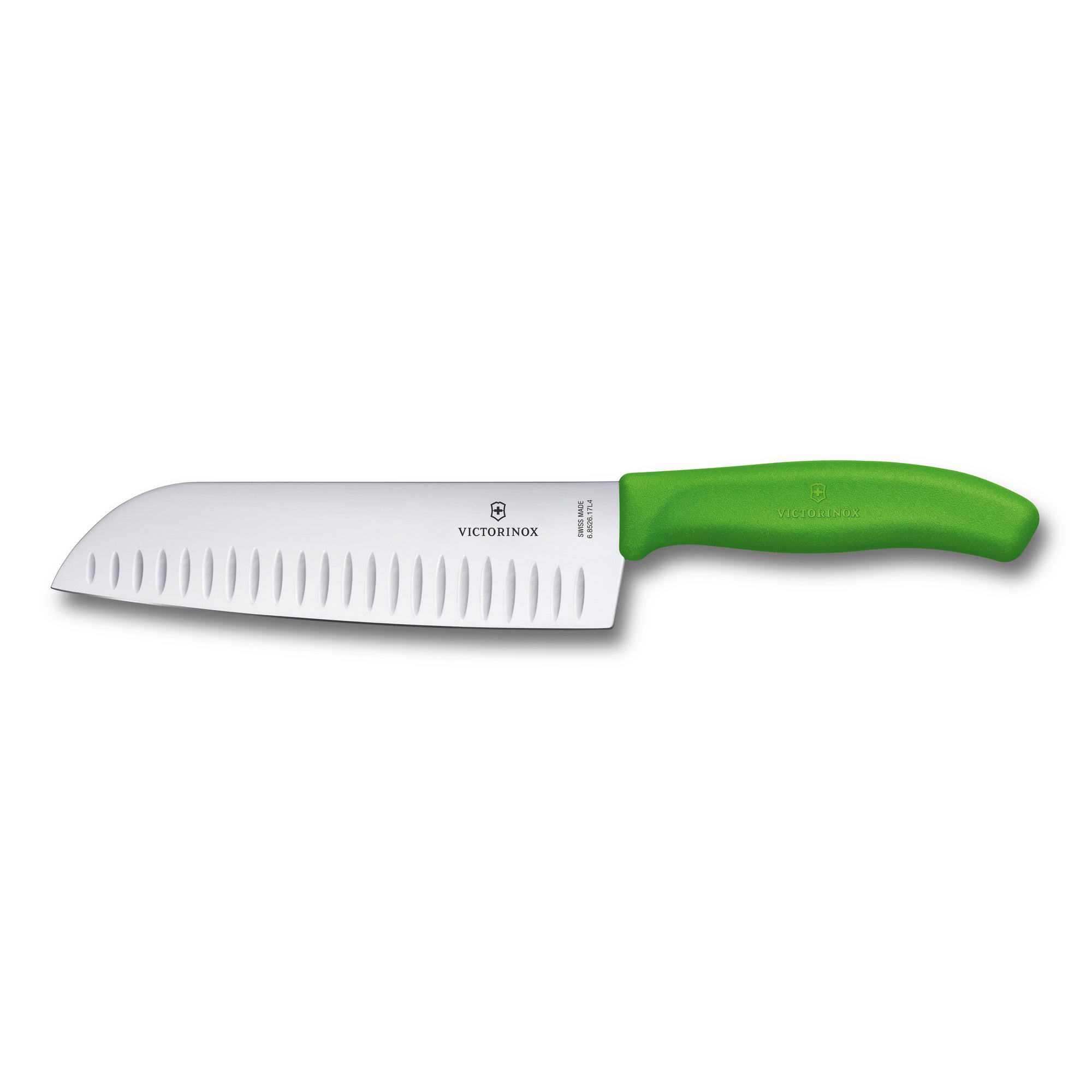 Santoku kniv räfflad 17 cm blister Green One Size