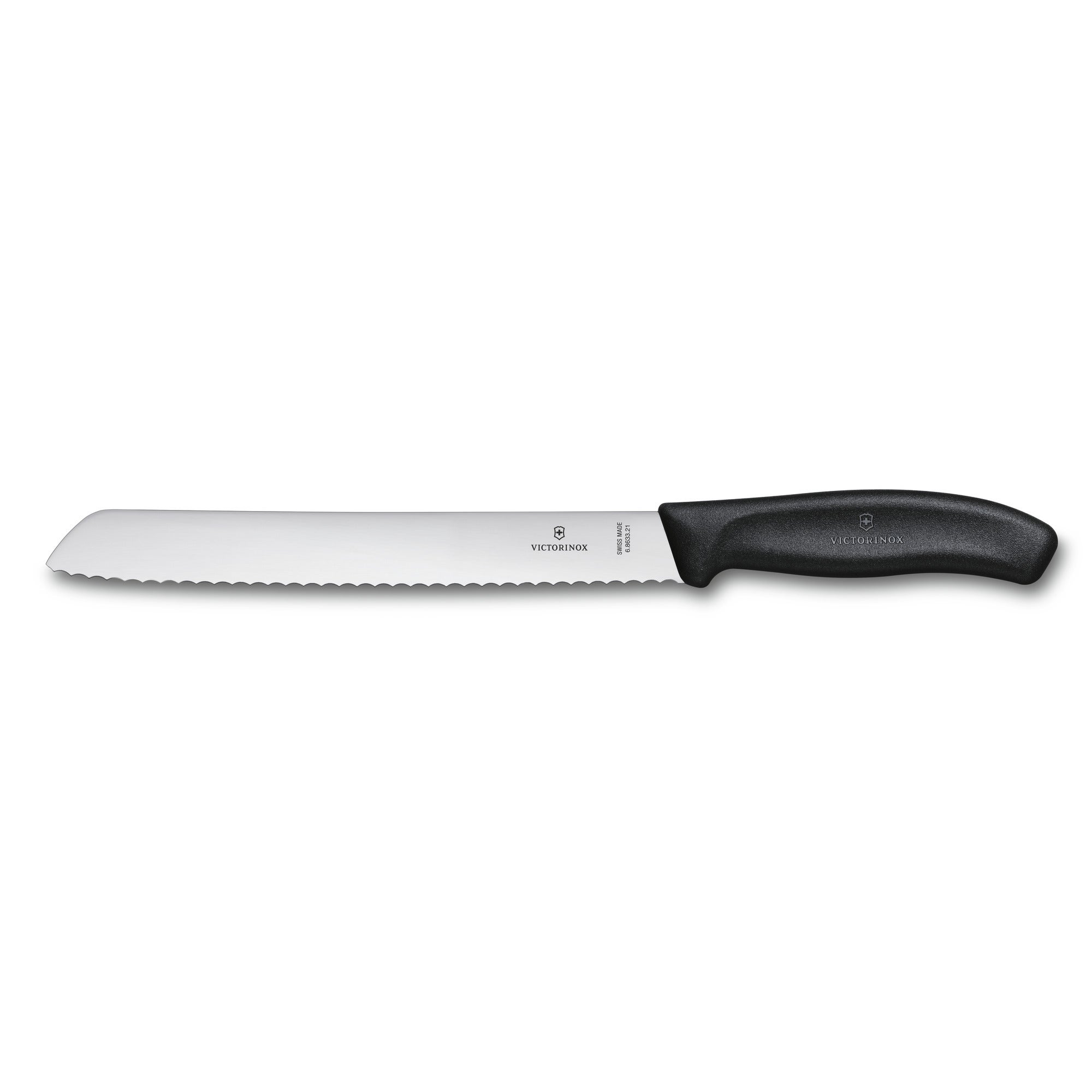 Swiss Classic Bread Knife, wavy edge, 21 cm Black One Size
