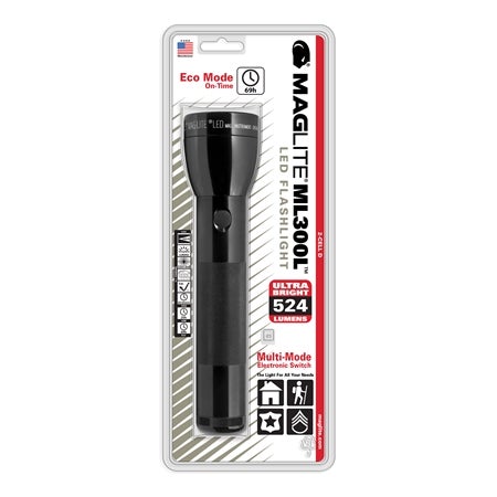 Ficklampa ML300L för 2 st D-cellsbatterier Black One Size