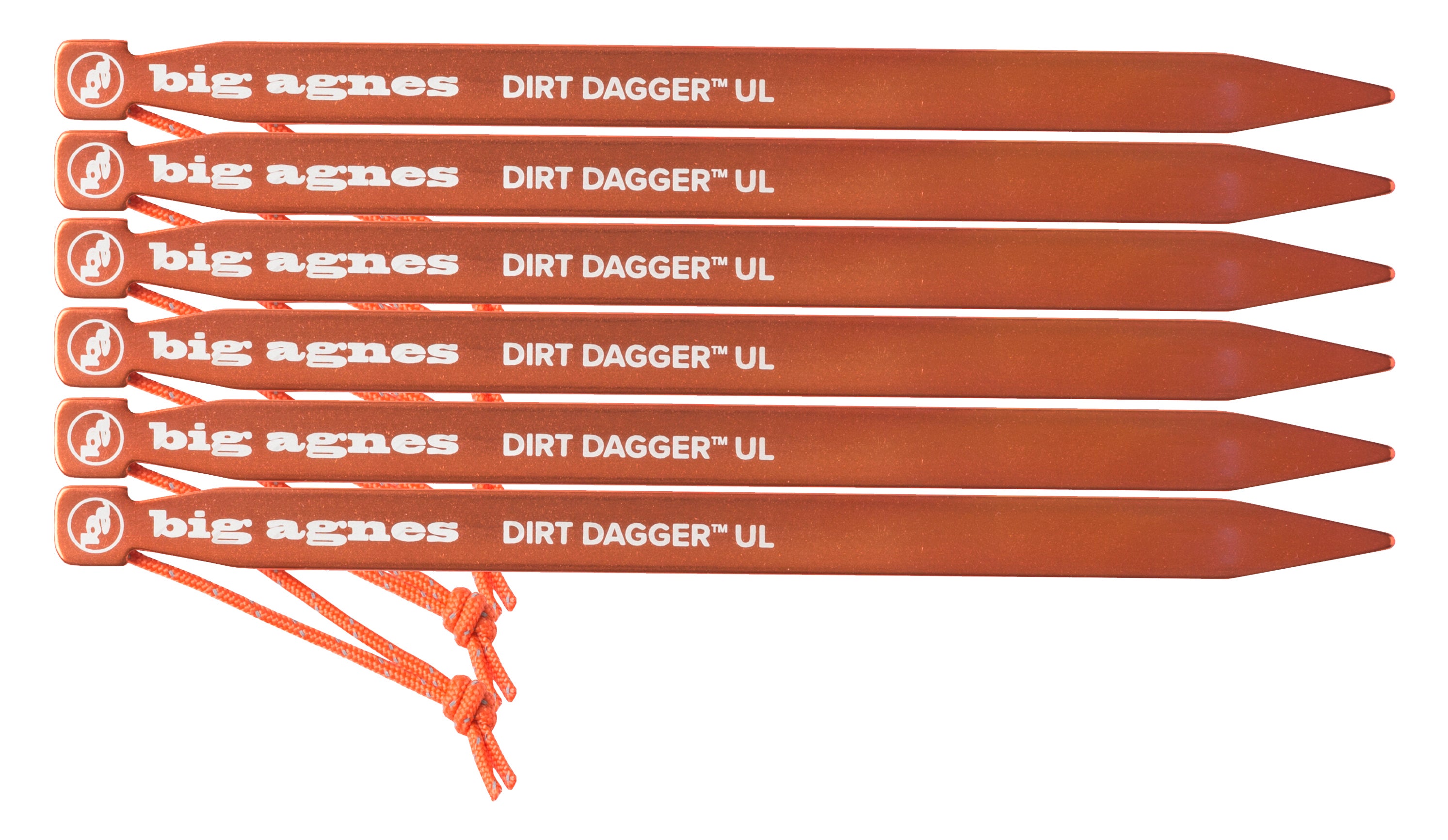 Dirt Dagger 19 cm Tent Stakes Orange One Size
