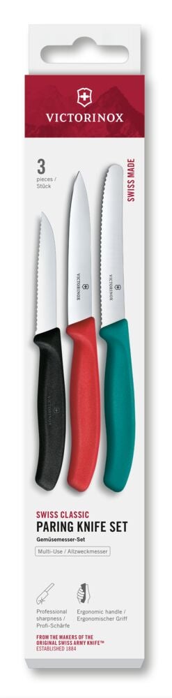 Swiss Classic, paring knife set, 3pcs Multicolour One Size