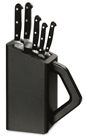 Knivblock, 6 del, smidda i Black One Size